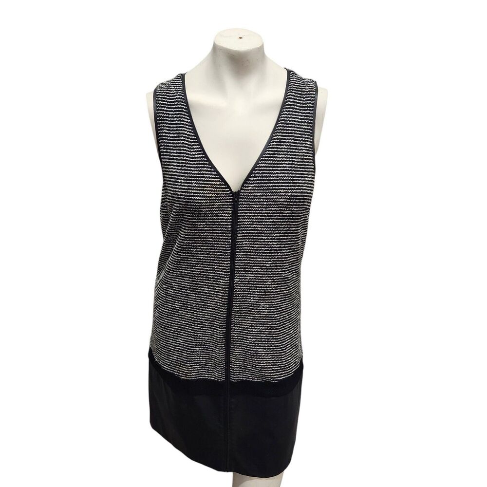 TART Collection Black Corin Dress Leather Rock Biker Boucle Edgy Alternative Med